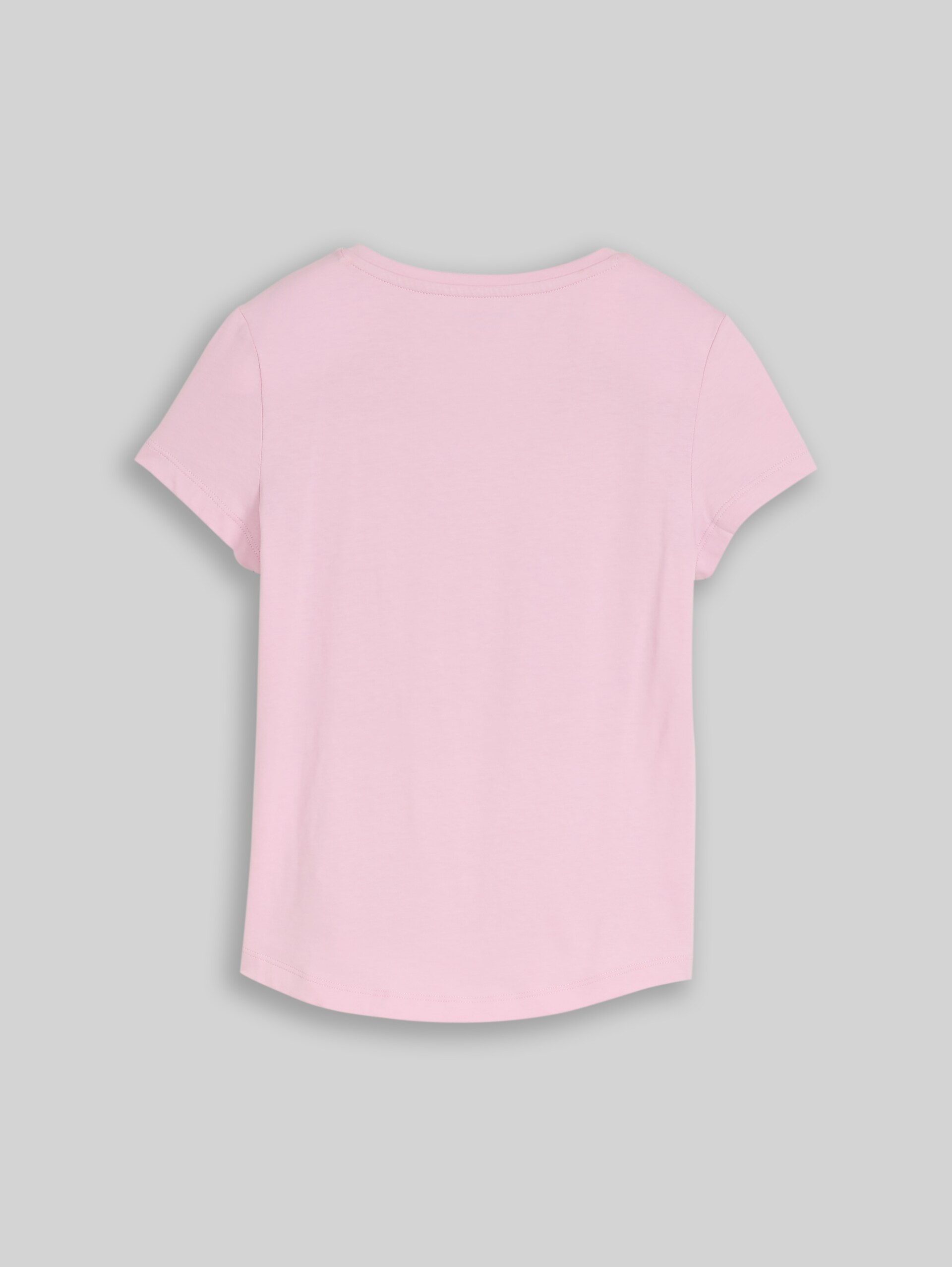 T-shirt with V-neck - cold pink