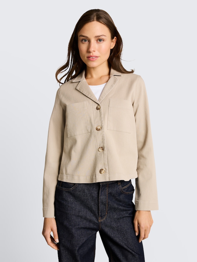 Regular fit jas met borstzakken door Women, soft taupe grey