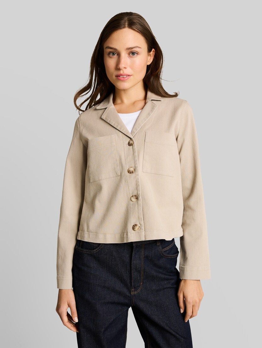 Regular Fit Jacke mit Brusttaschen von Women, soft taupe grey