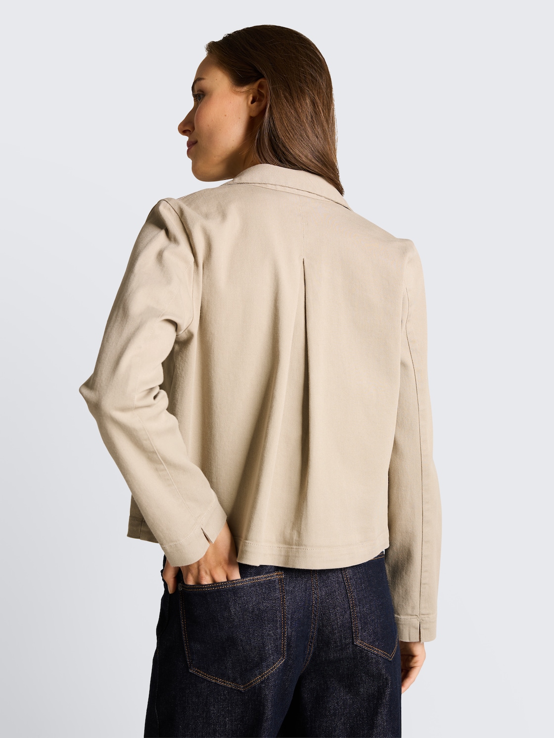 Regular Fit Jacke mit Brusttaschen - soft taupe grey