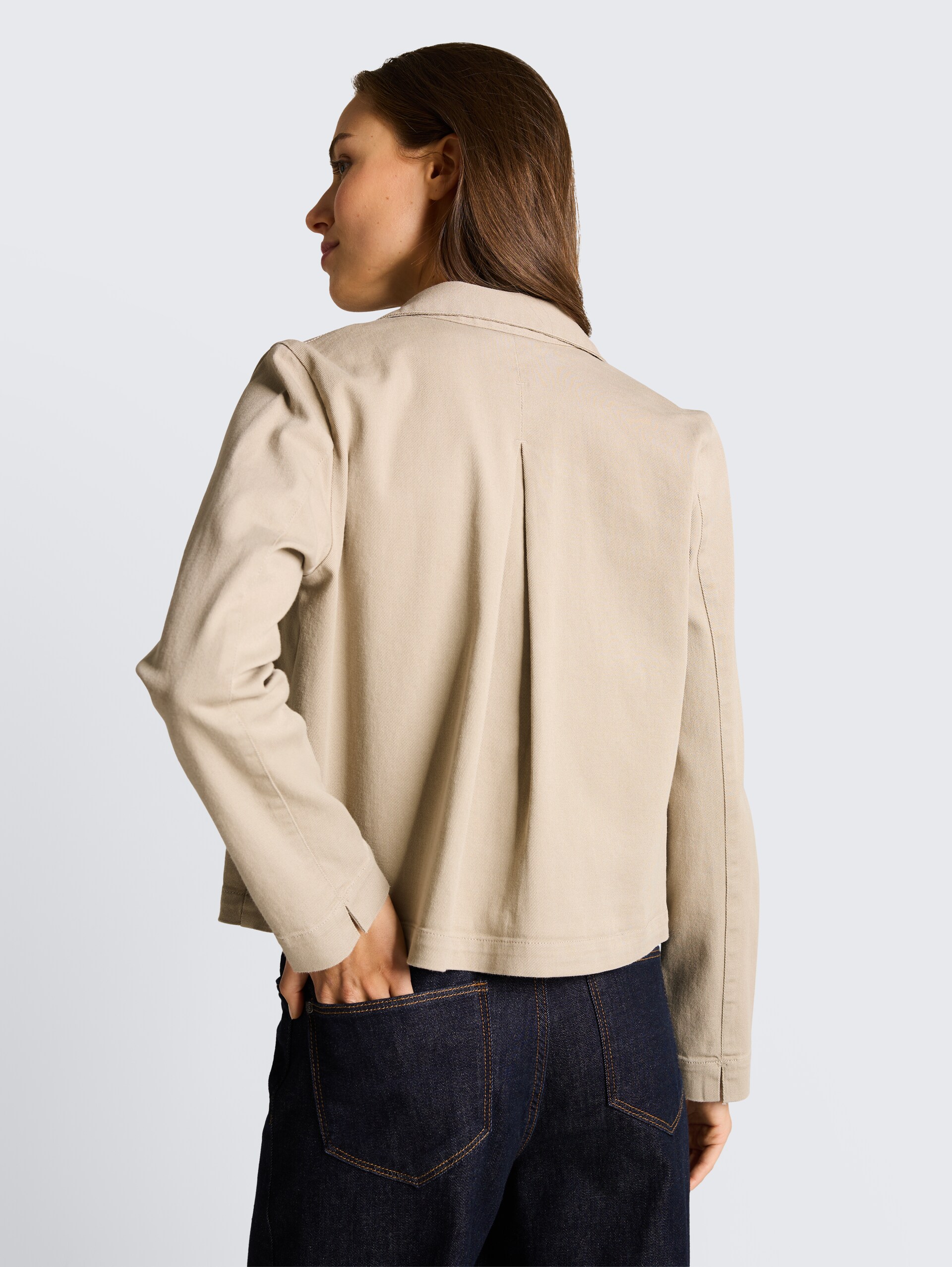 Regular Fit Jacke mit Brusttaschen - soft taupe grey
