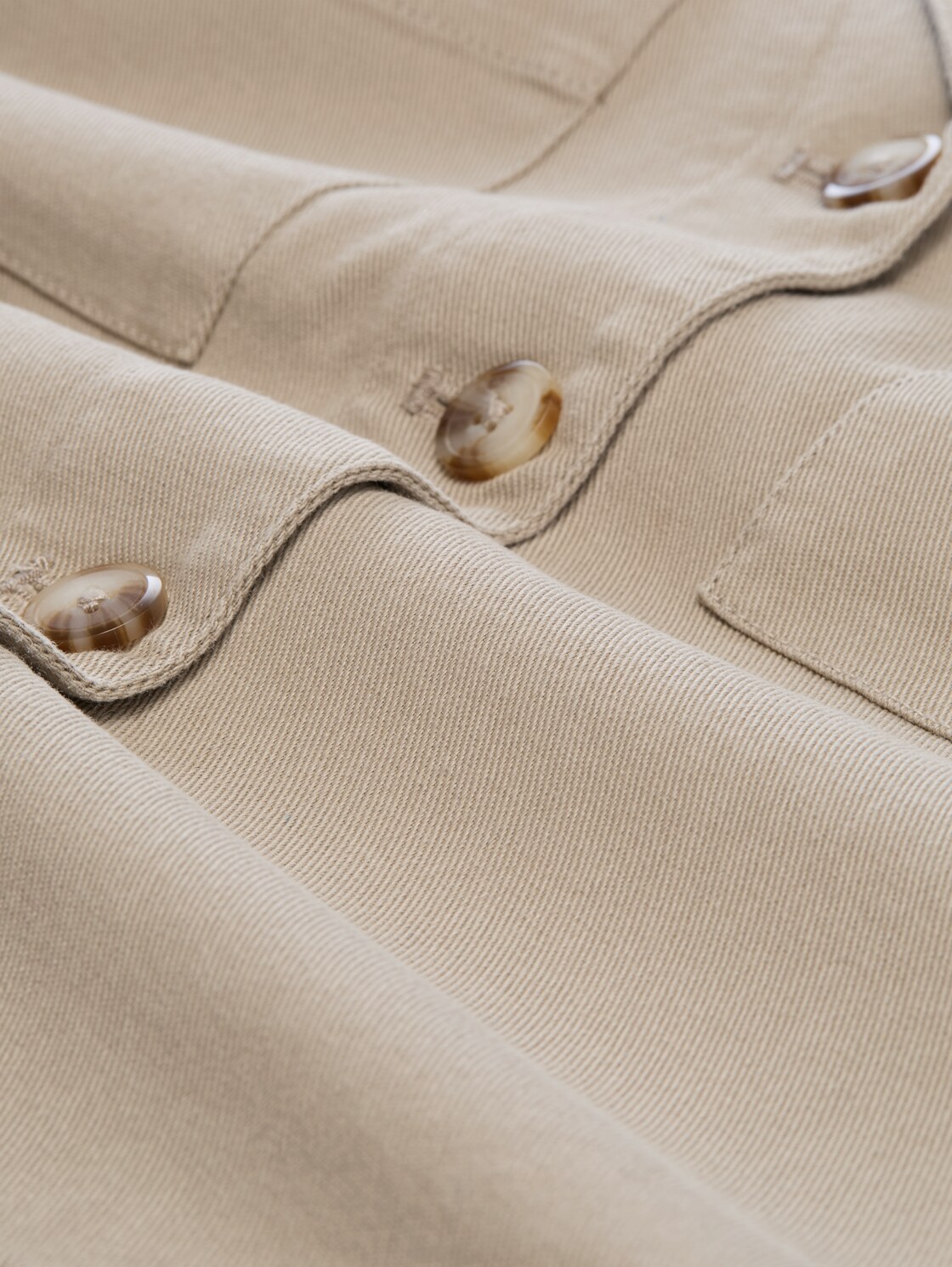 Regular Fit Jacke mit Brusttaschen - soft taupe grey