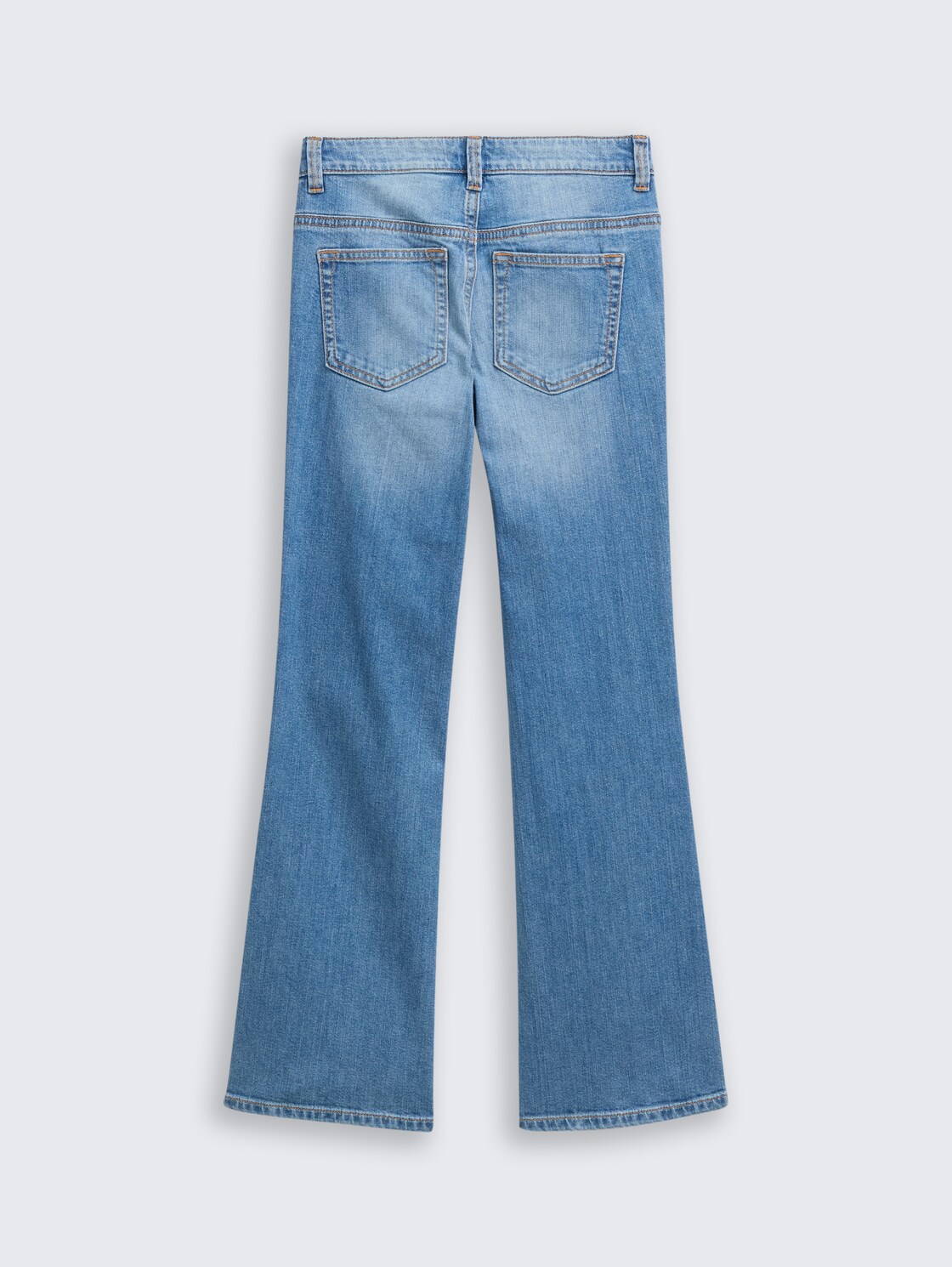 Flared jeans with stretch - mid stone bright blue denim