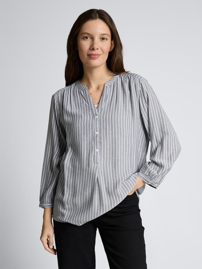 Bluse mit Streifenmuster von Women, navy white stripe