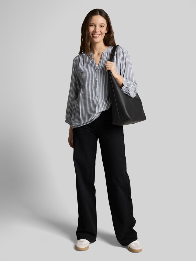 Bluse mit Streifenmuster von Women, navy white stripe