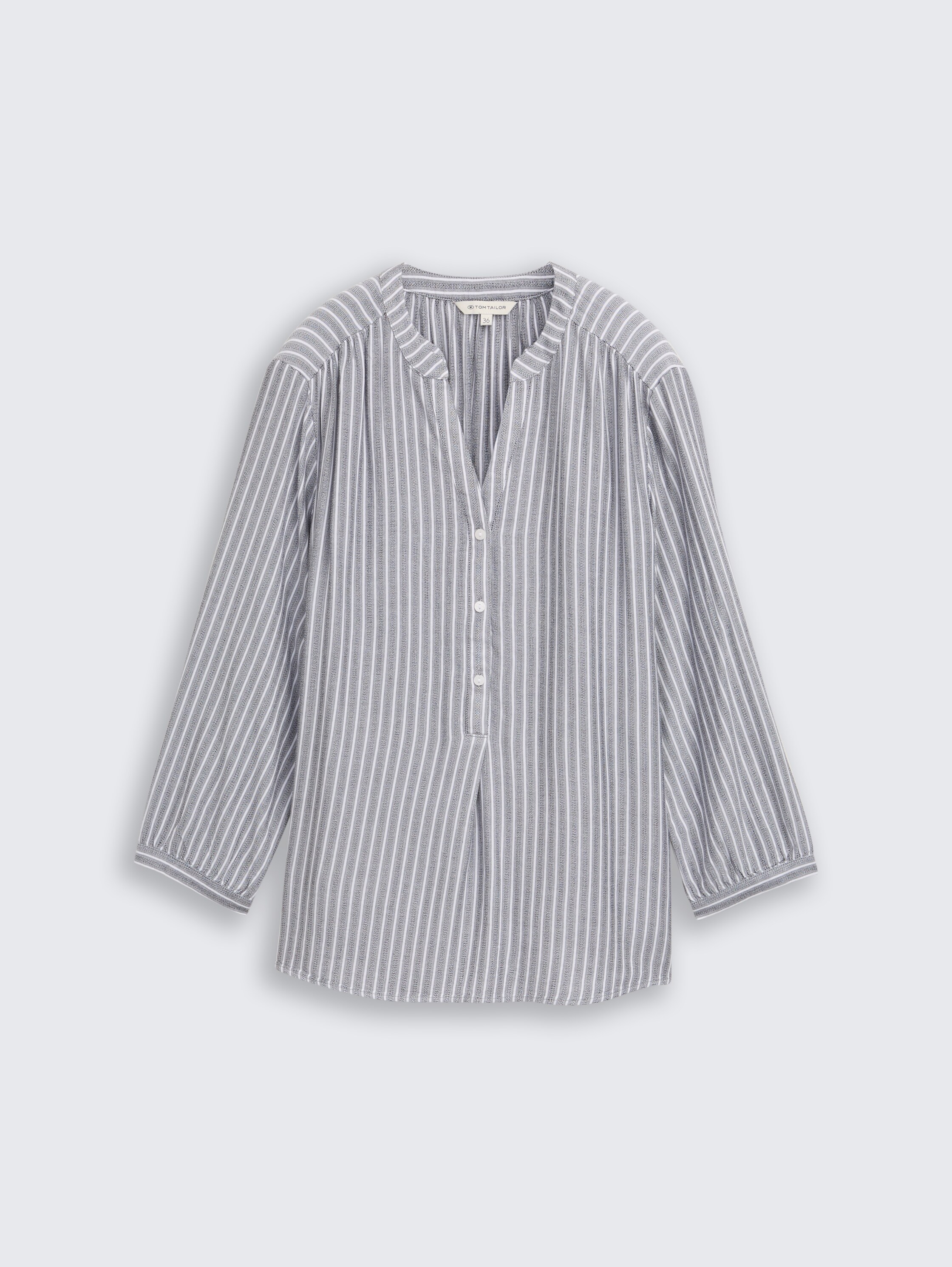 Bluse mit Streifenmuster - navy white stripe - Vorder-Produkt-Ansicht