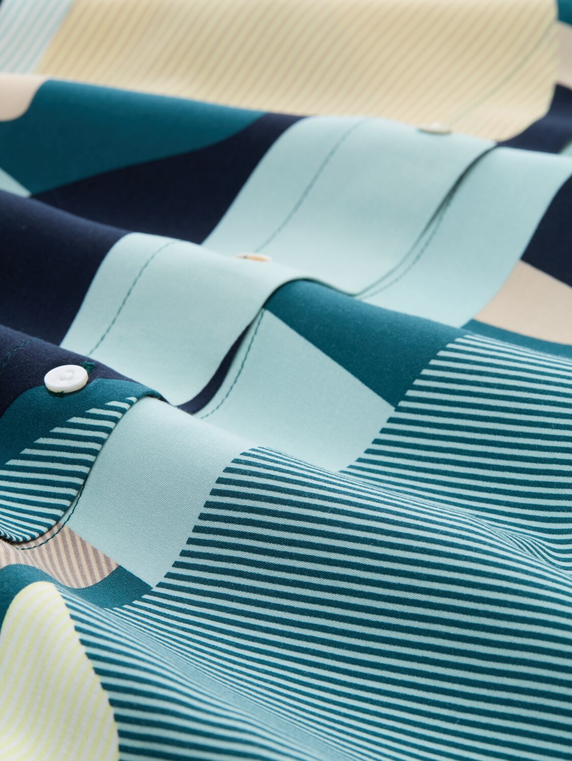 Loose Fit Bluse mit Schleifen-Details - abstract stripe print - Material-Ansicht