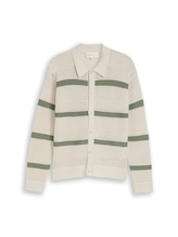 Geselecteerd, Relaxed fit vest met gaatjespatroon door Tom Tailor, groen