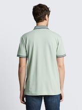 Piqué Poloshirt mit Logo-Print - soft greyish green