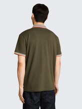 Polo en piqué avec logo imprimé - deep leaf green