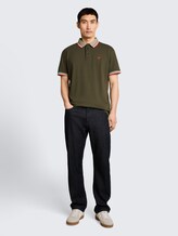 Polo en piqué avec logo imprimé - deep leaf green