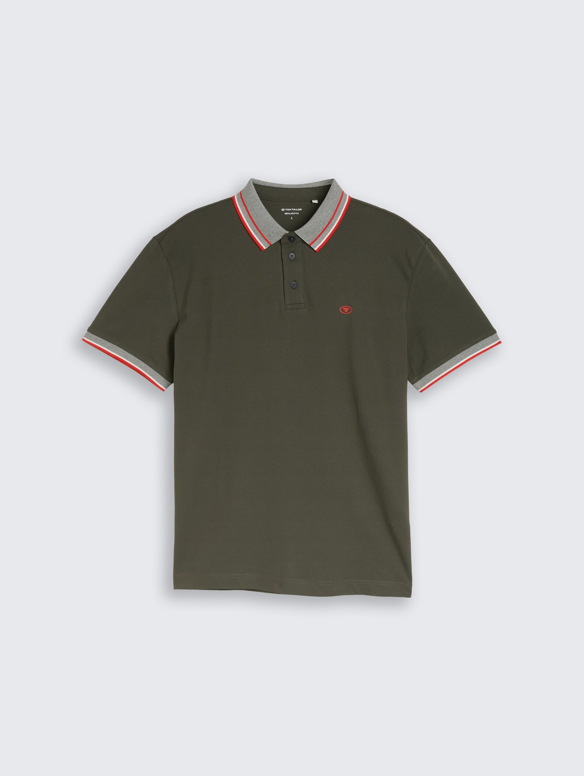 Piqué Poloshirt mit Logo-Print - deep leaf green