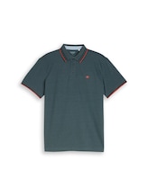Nicht ausgewählt, Piqué Poloshirt mit Logo-Print von Tom Tailor, grün