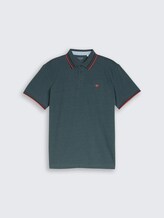 Piqué Poloshirt mit Logo-Print - deep blueish green two tone