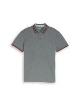 Ausgewählt, Piqué Poloshirt mit Logo-Print von Tom Tailor, grün