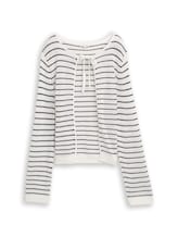 Sélectionné, Cardigan à rayures par Tom Tailor, blanc