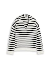 Sélectionné, Pull en maille ample à col polo par Tom Tailor, bleu