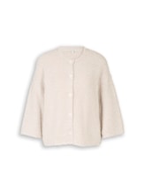 Selected, Loose fit cardigan with 3/4 sleeves by Tom Tailor, white