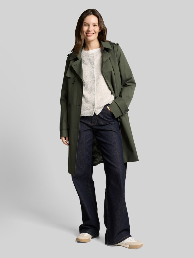 Loose Fit Cardigan mit 3/4-Arm von Women, white beige structure