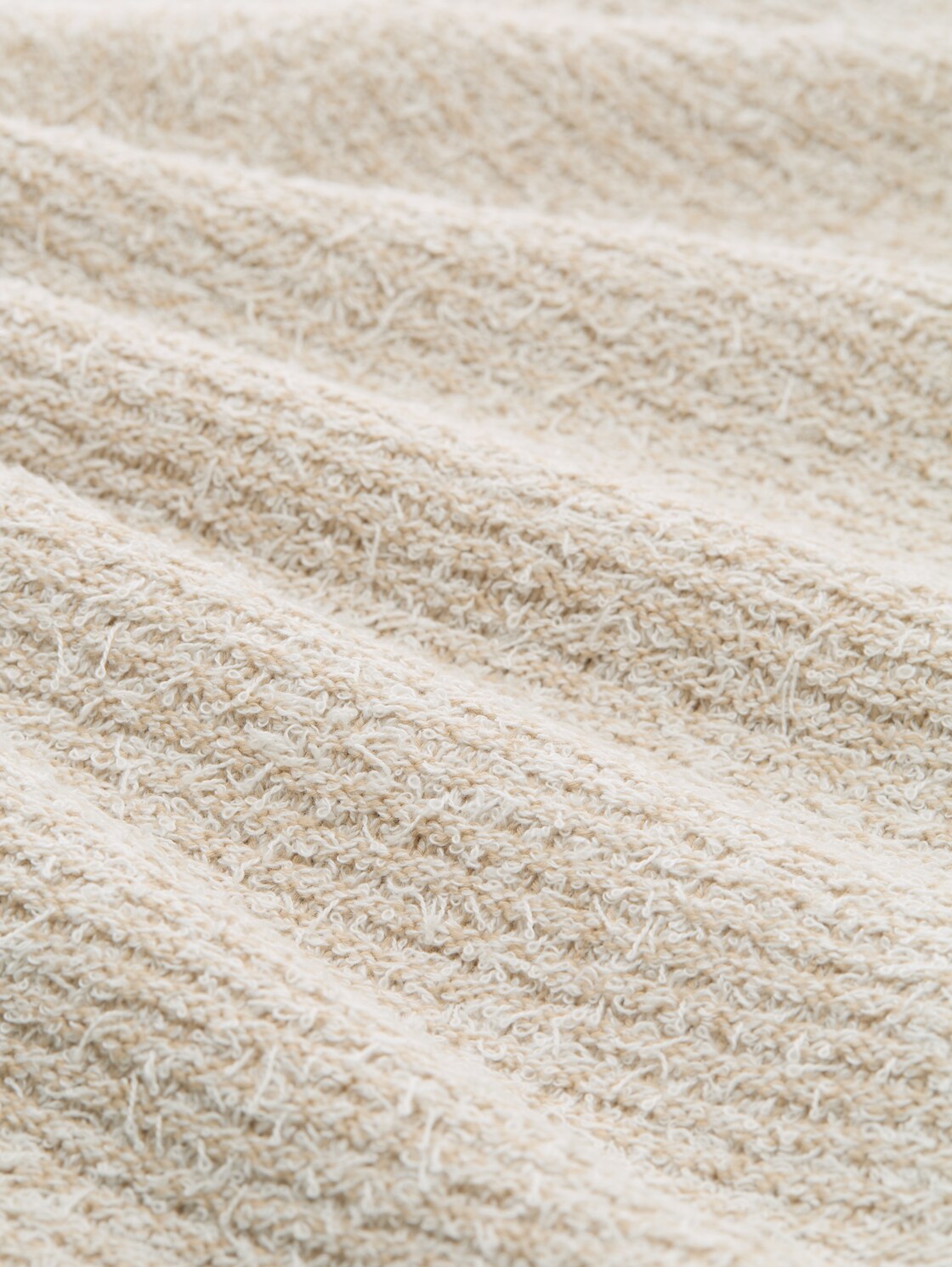 Loose Fit Cardigan mit 3/4-Arm - white beige structure - Material-Ansicht