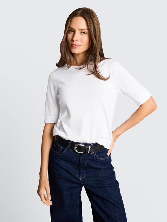 Strickpullover aus Baumwolle von Women, White