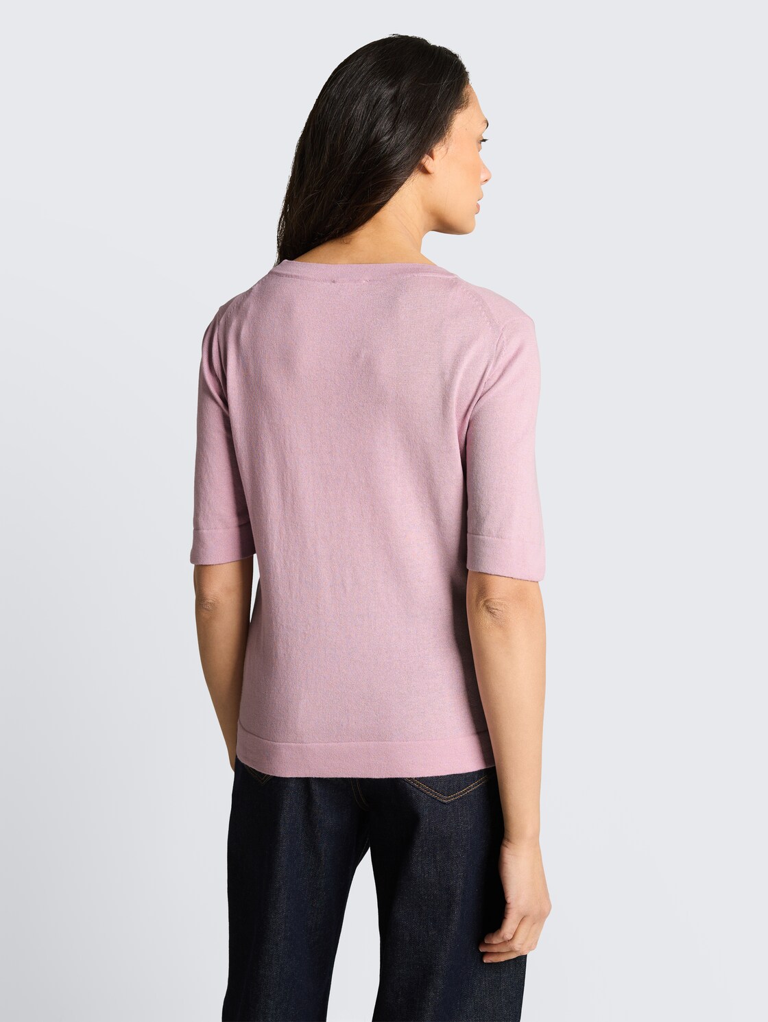 Strickpullover aus Baumwolle - light elderberry