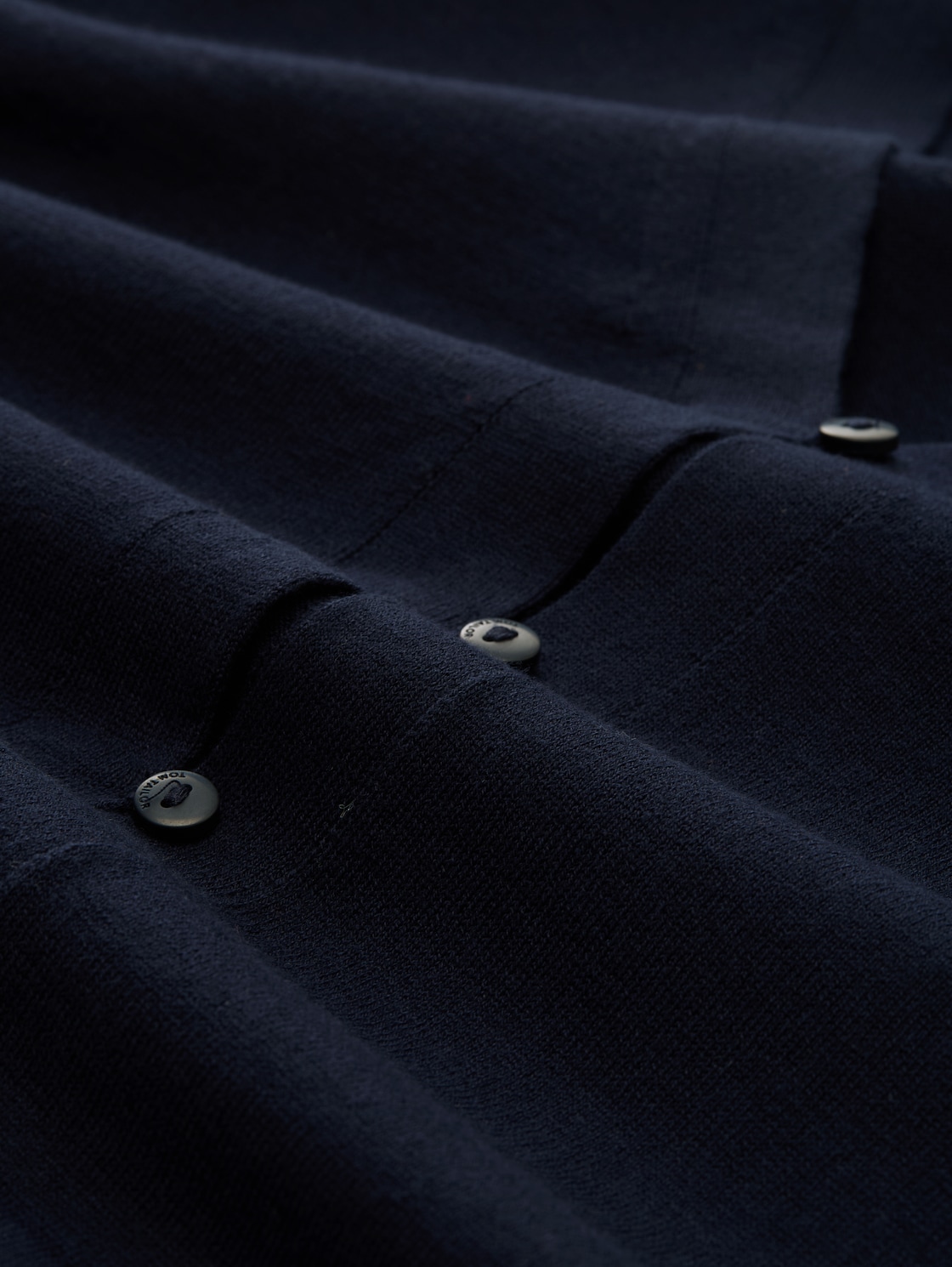 Cardigan aus Baumwolle - sky captain blue - Material-Ansicht