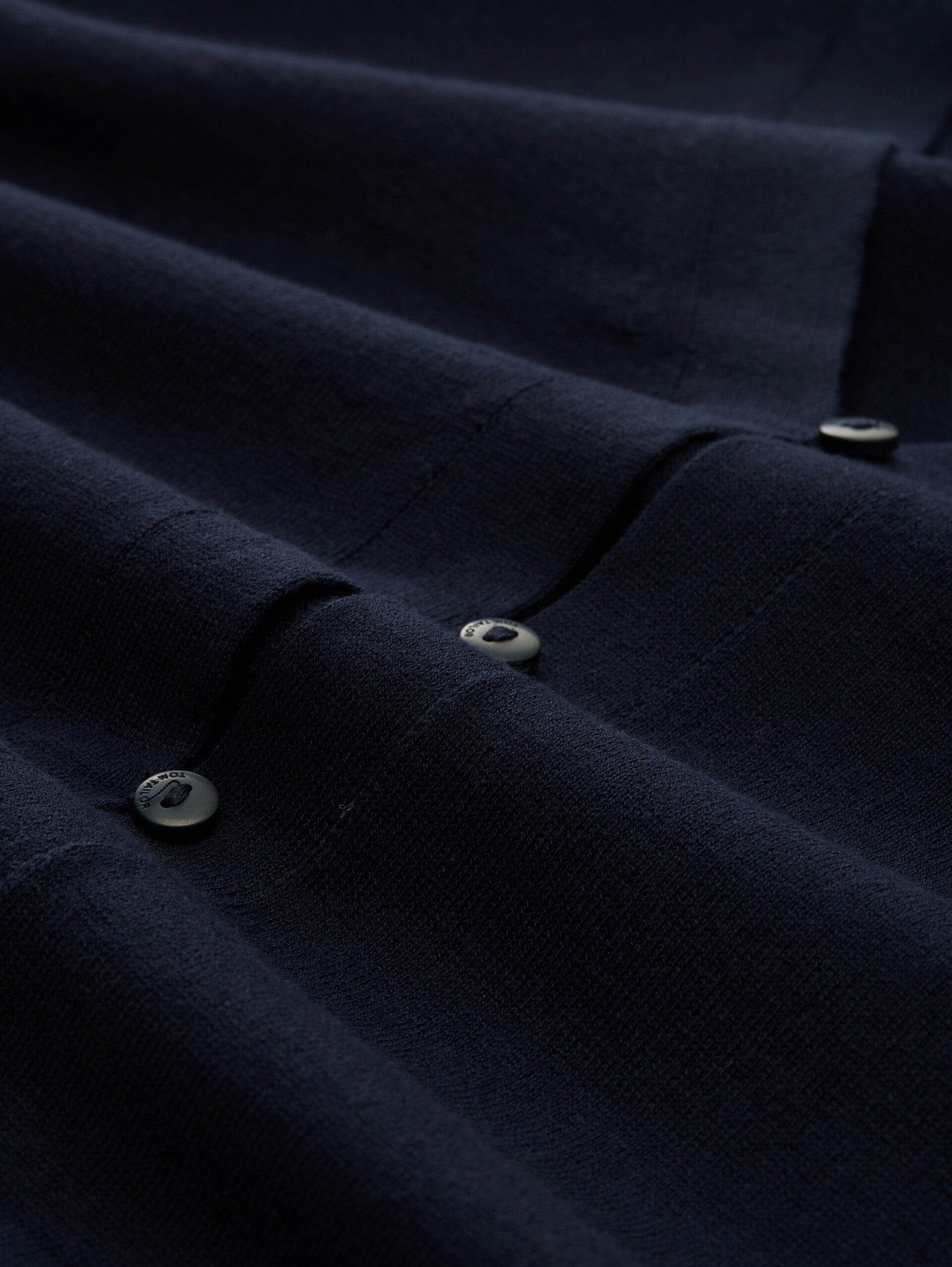 Cardigan aus Baumwolle - sky captain blue - Material-Ansicht