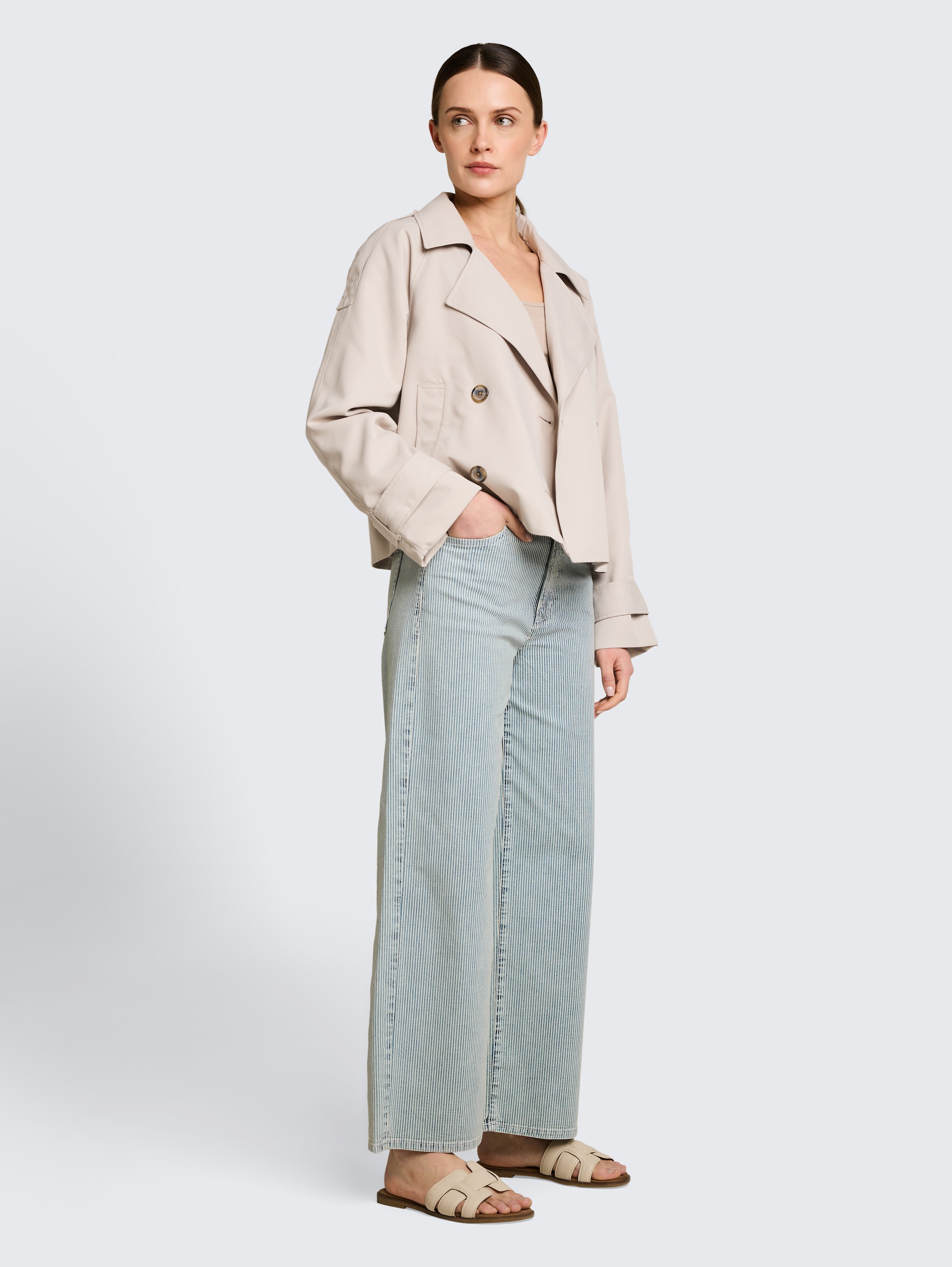 TTNELMA CULOTTE Jeans mit Streifenmuster - denim_offwhite_stripe - 