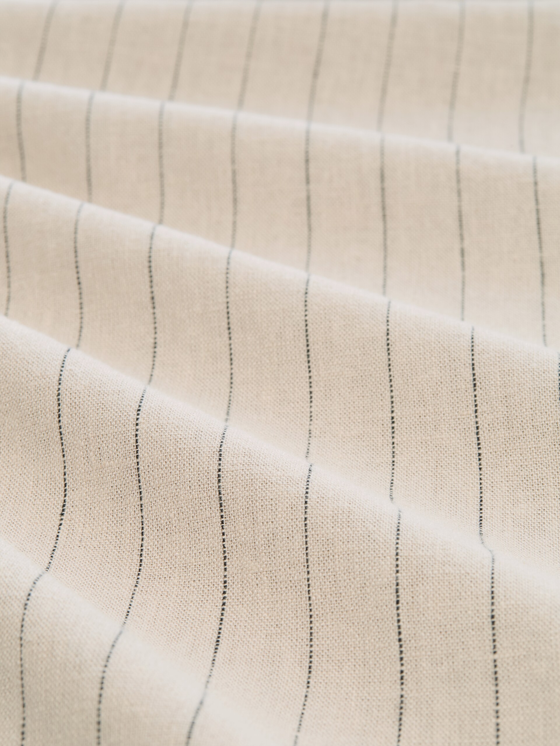 Wide leg broek met linnen - beige black vertical stripe - Materiaalweergave