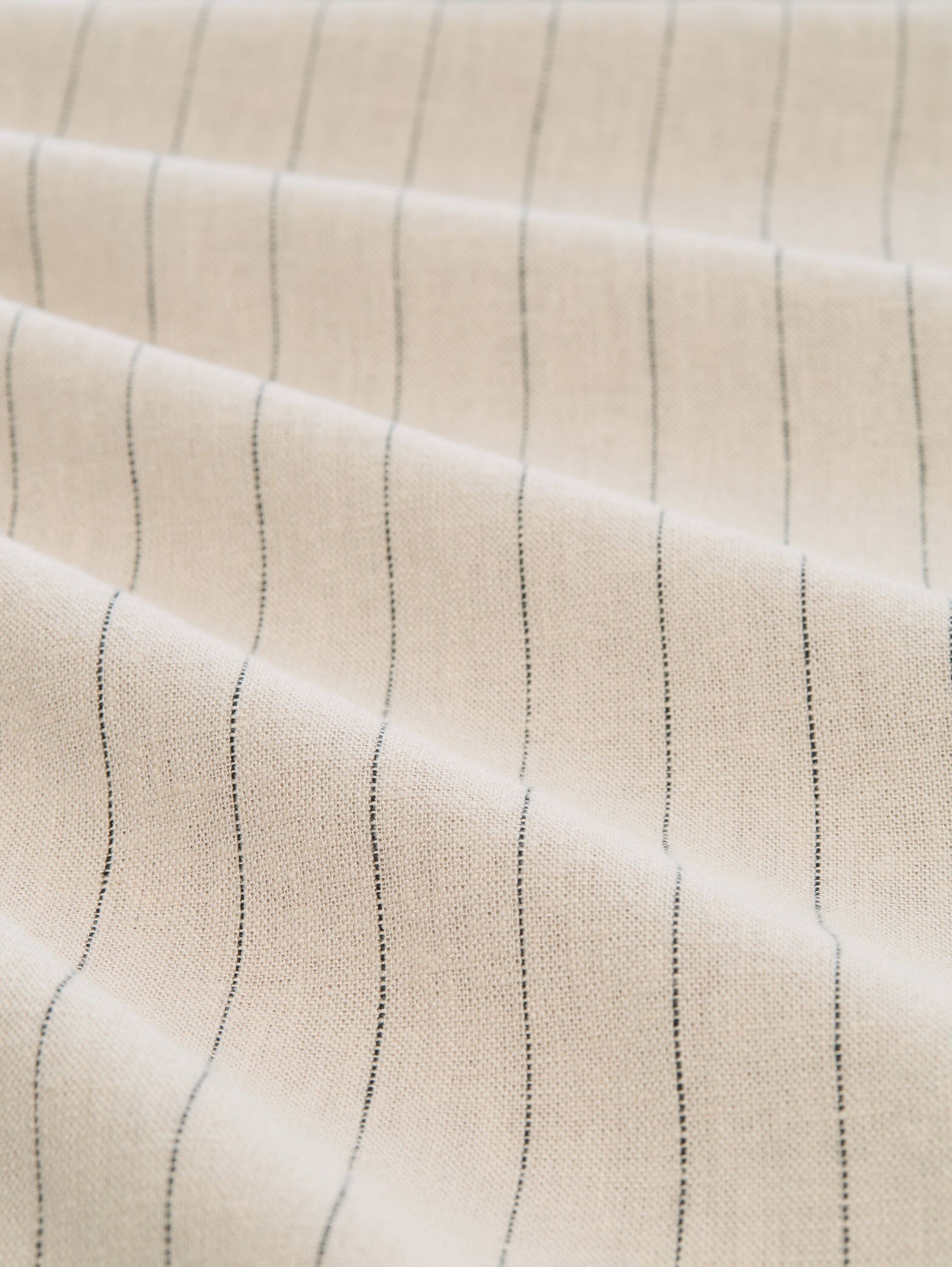 Wide Leg Hose mit Leinenanteil - beige_black_vertical_stripe - 