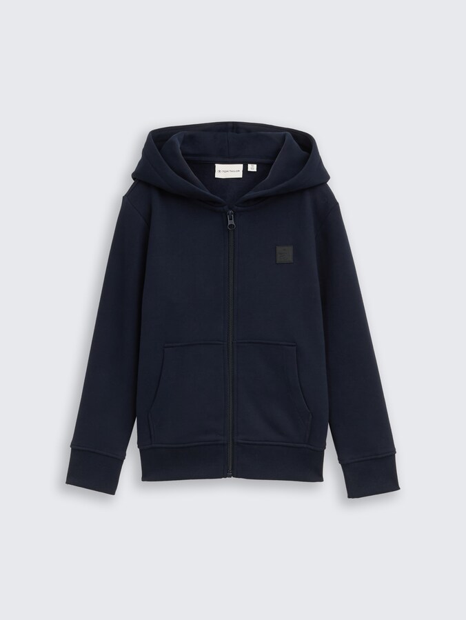 Hoodie-sweatjack door Mini Boys, sky captain blue