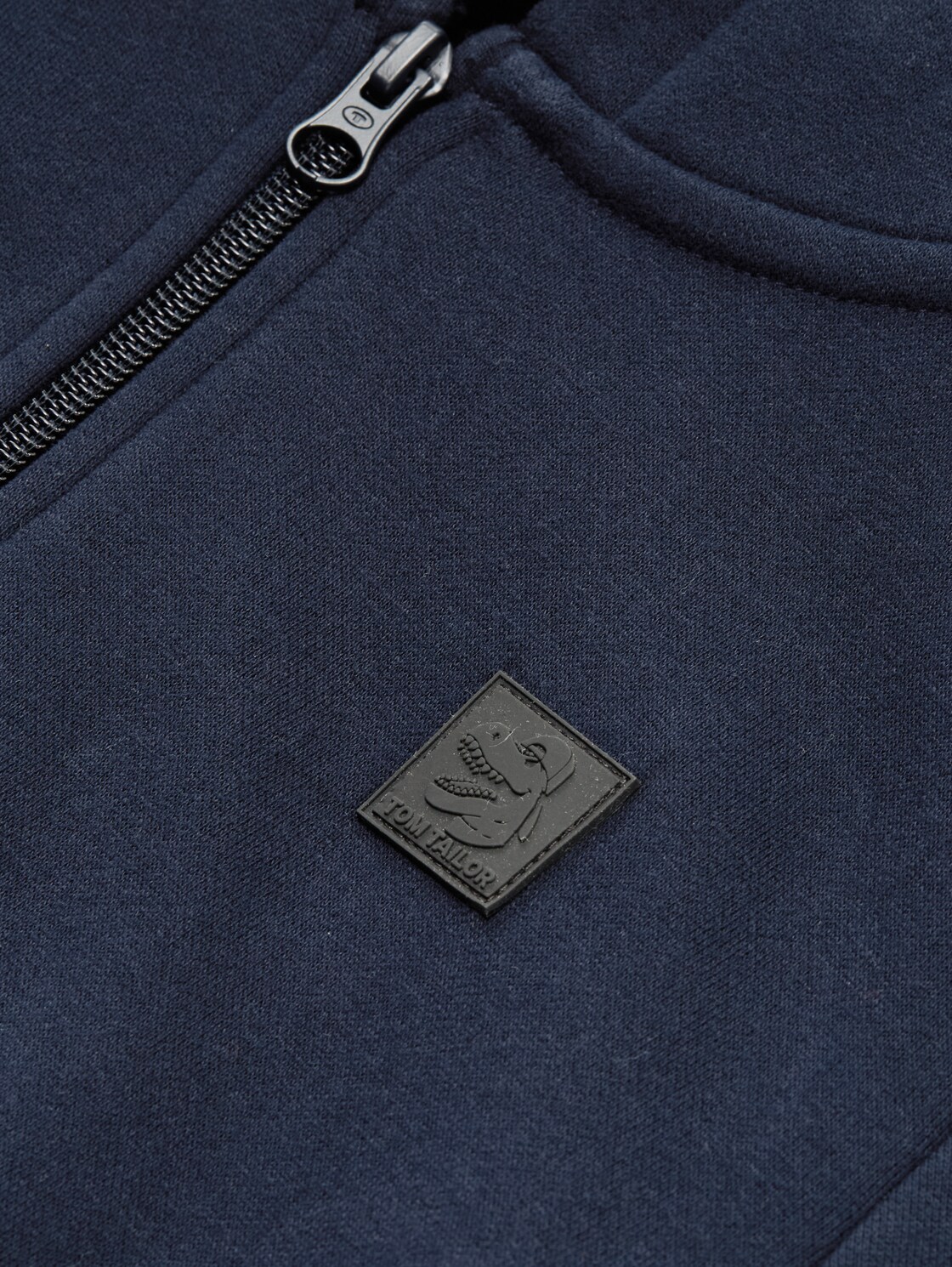 Hoodie Sweatjacke - sky captain blue - Detail-Model-Ansicht