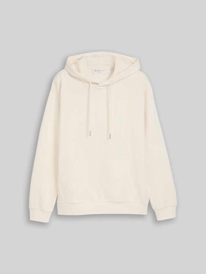 Basic hoodie door Denim Male, Gardenia White