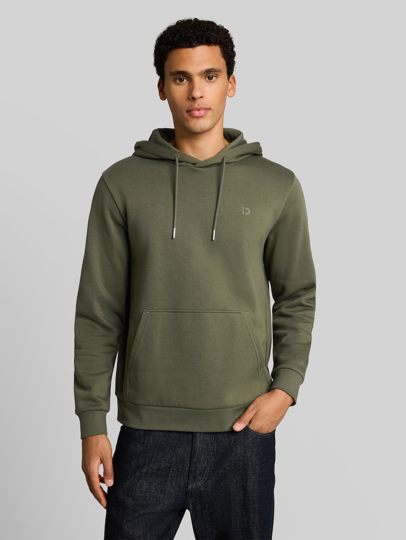 Basic hoodie door Denim Male, urban olive green