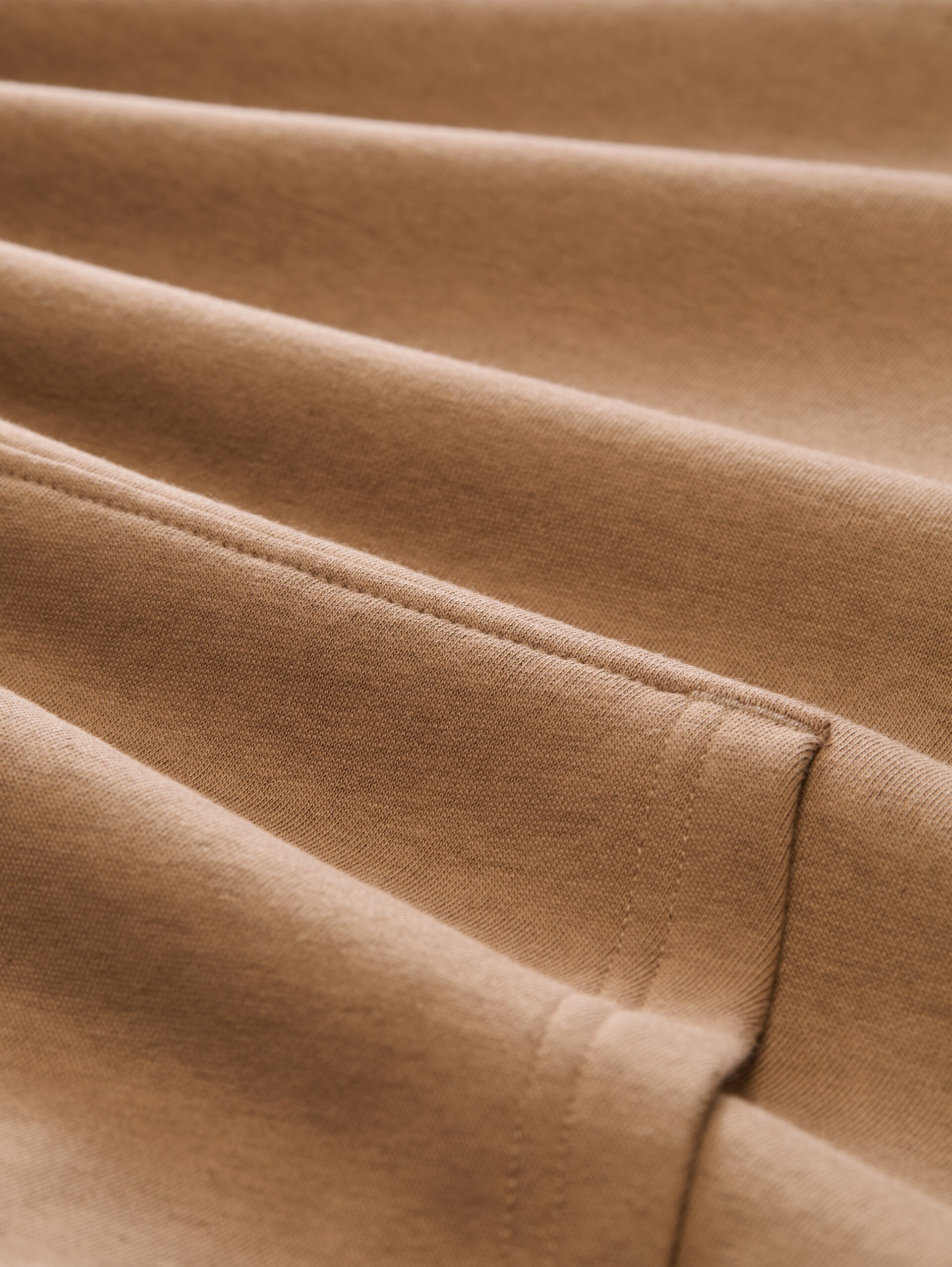 Basic Hoodie Sweatshirt - malt brown - Material-Ansicht