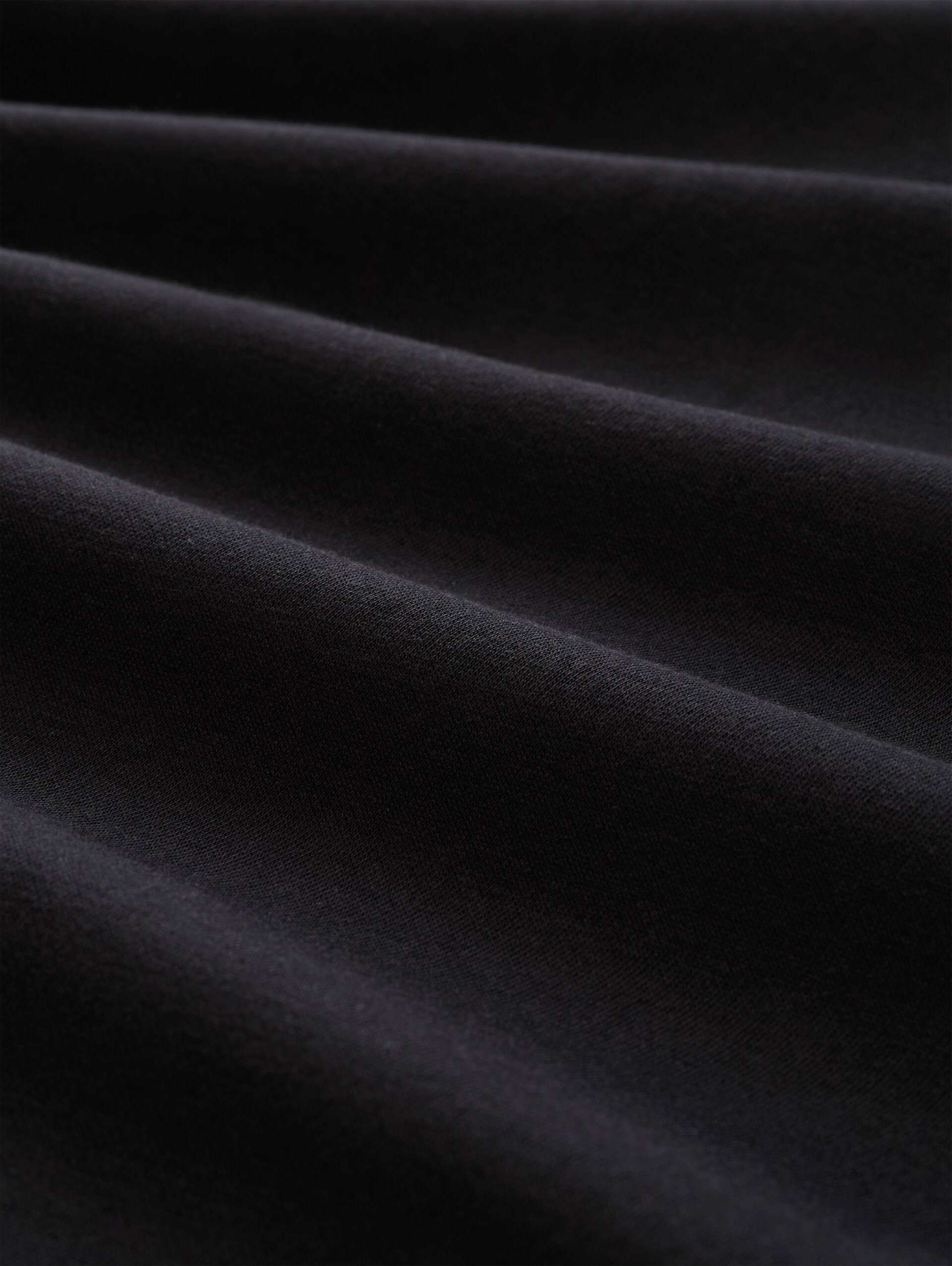 Basic Hoodie Sweatshirt - Black - Material-Ansicht