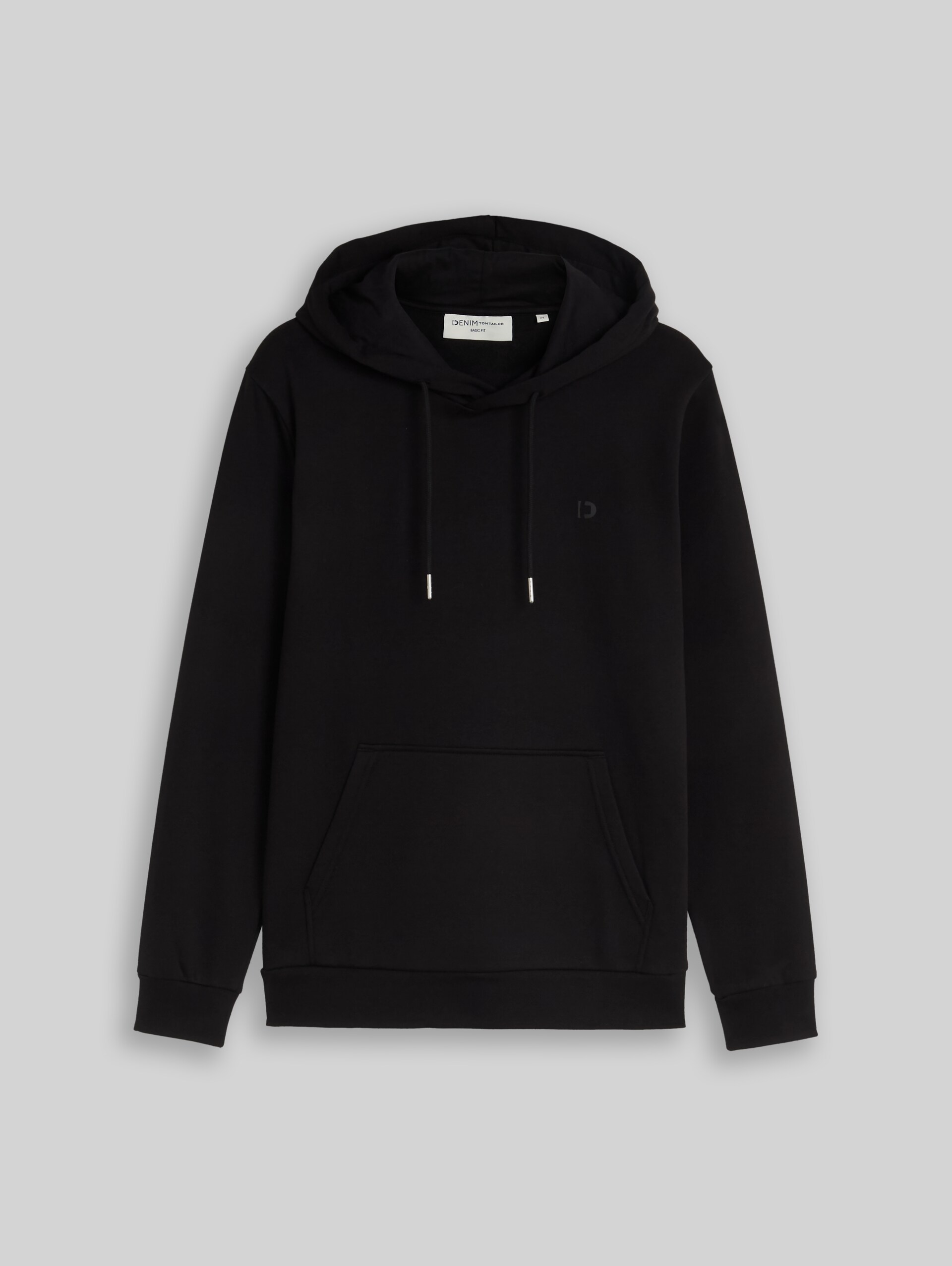 Basic Hoodie Sweatshirt - Black - Vorder-Produkt-Ansicht