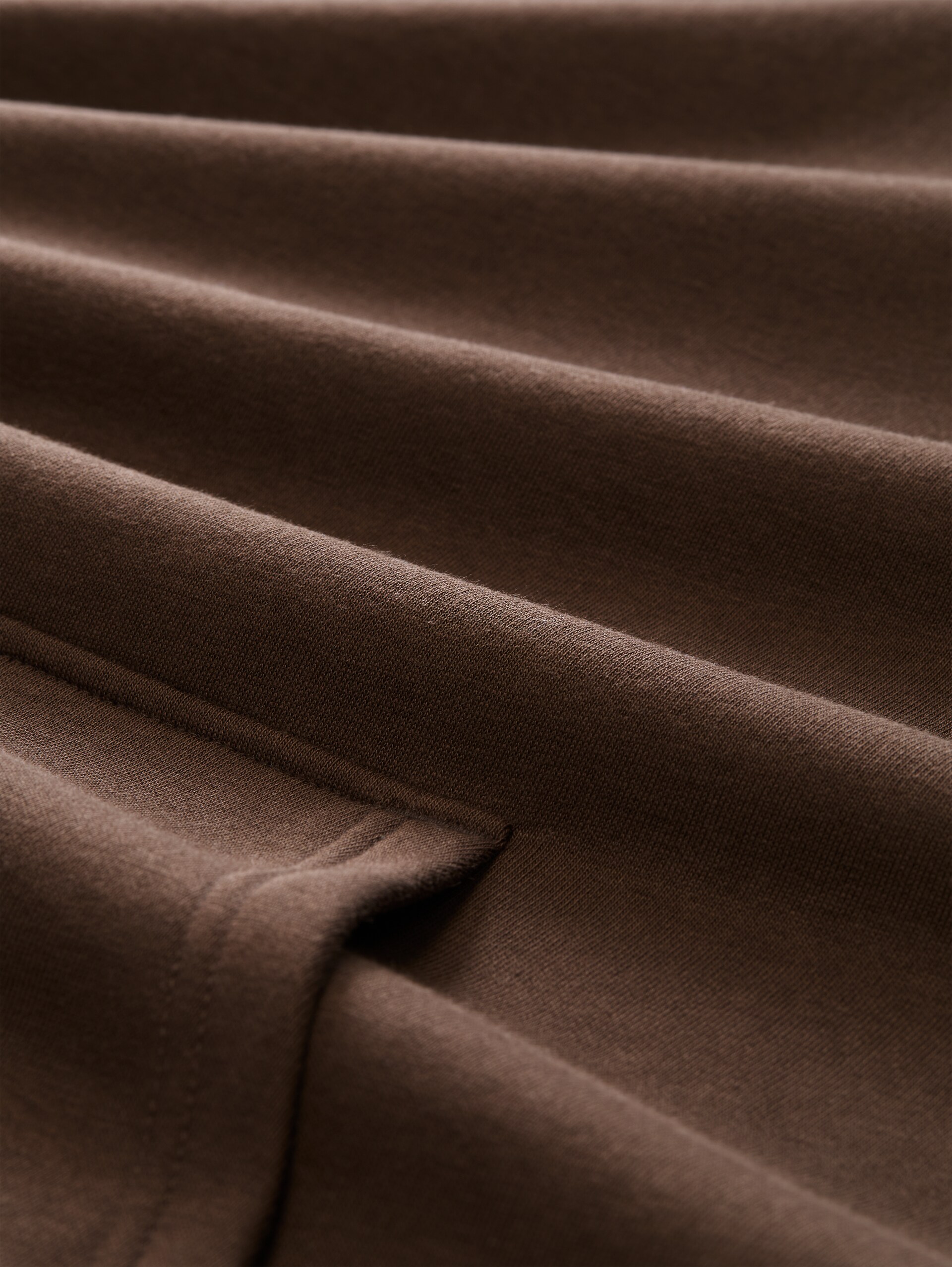 Basic Hoodie Sweatshirt - cool dark brown - Material-Ansicht