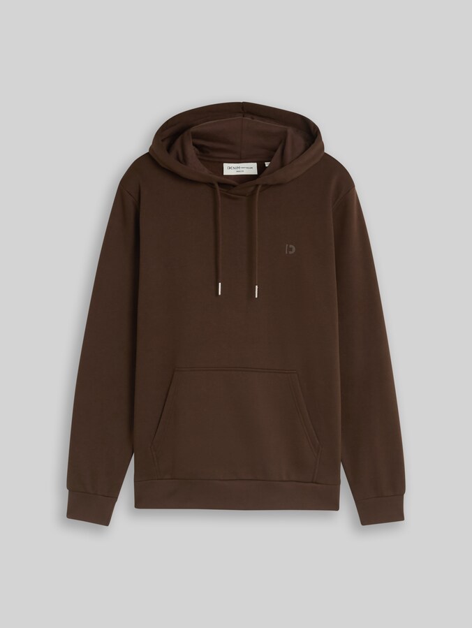 Basic hoodie door Denim Male, cool dark brown