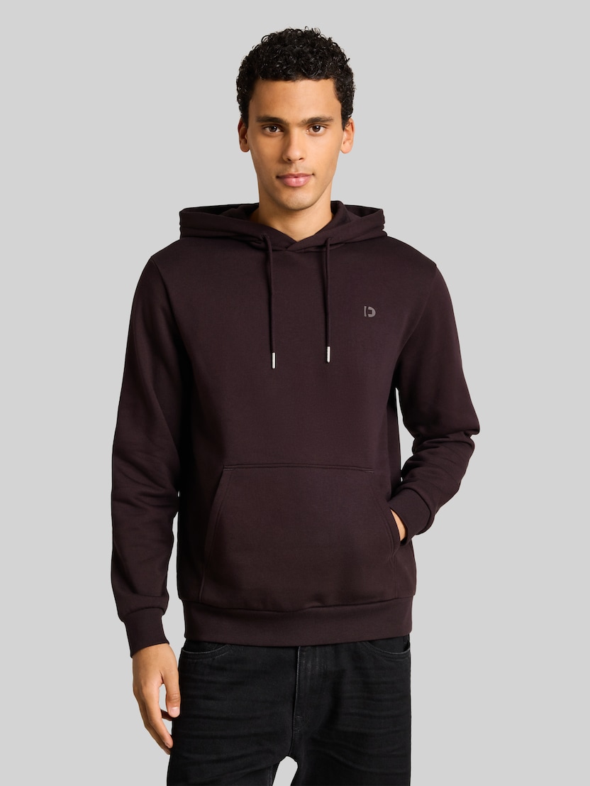 Basic hoodie door Denim Male, dark plum