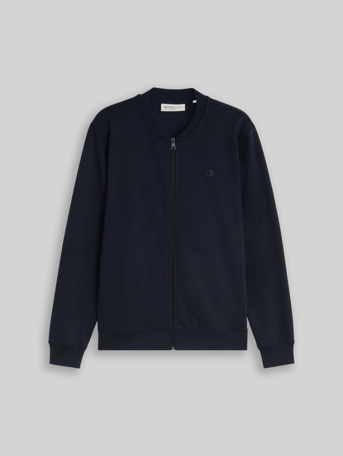 Sweatjack met bomberkraag door Denim Male, sky captain blue
