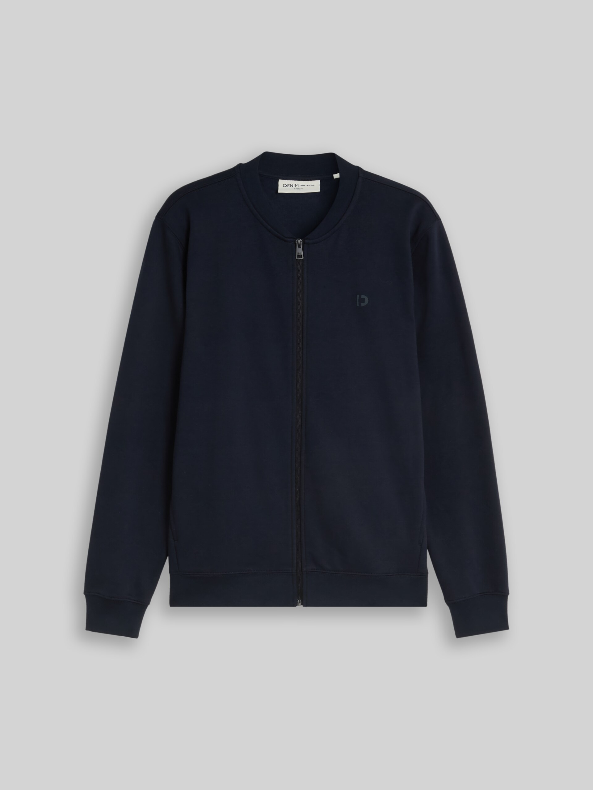 Sweatjacke mit Bomberkragen - sky captain blue - Vorder-Produkt-Ansicht