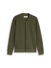 Nicht ausgewählt, Sweatjacke mit Bomberkragen von Tom Tailor, grün