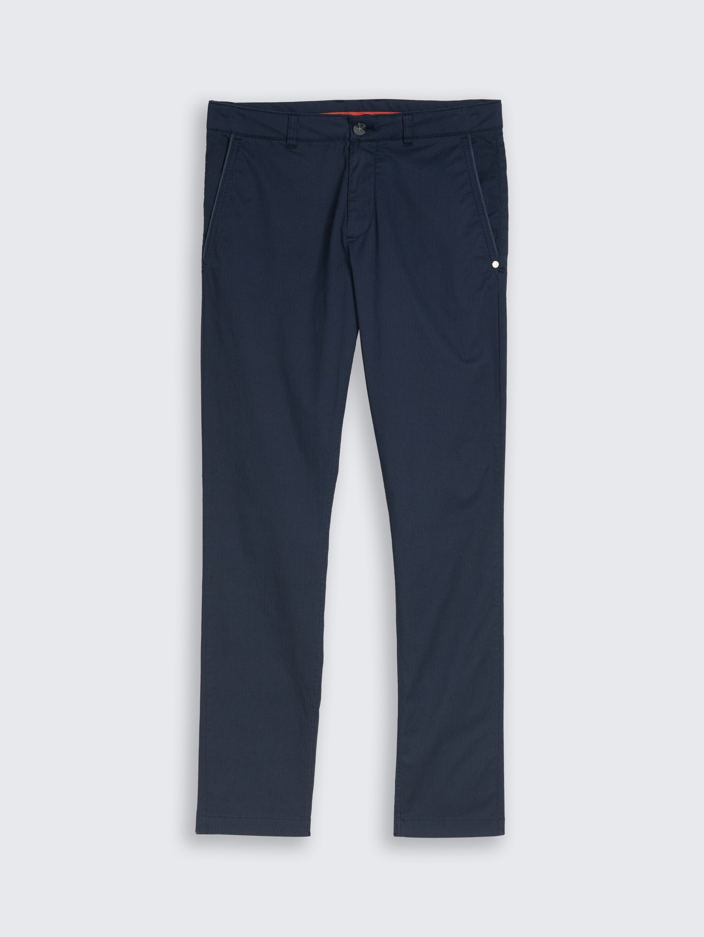 TTTRAVIS SLIM chino trousers - navy mini geometric print - Front product view