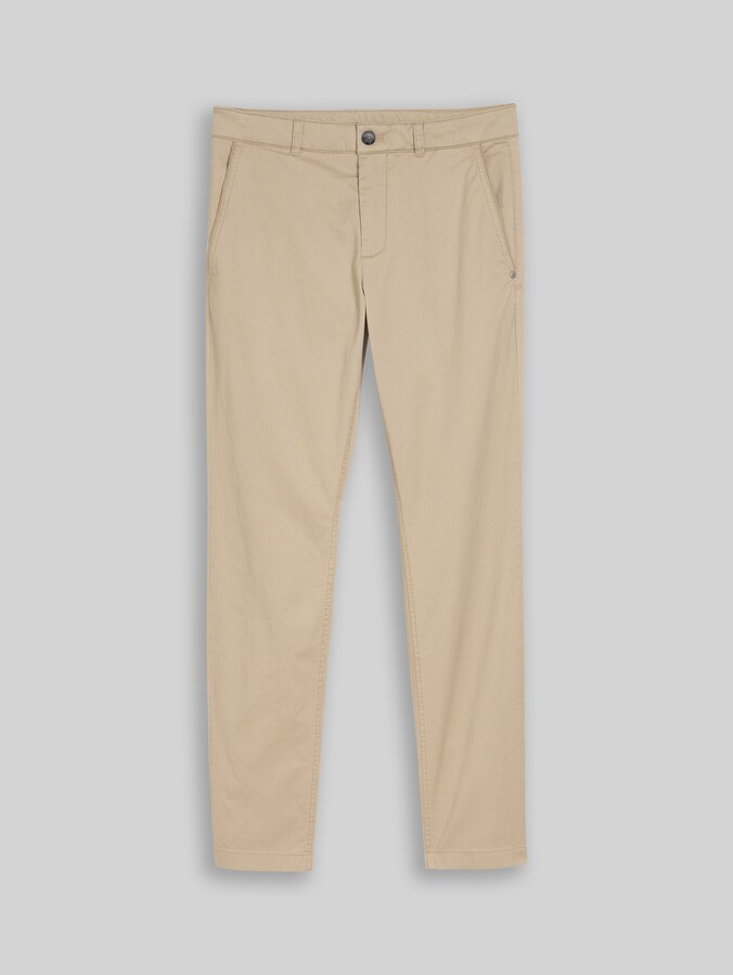 TTTRAVIS SLIM Chino Trousers by Men, beige mini geometric print