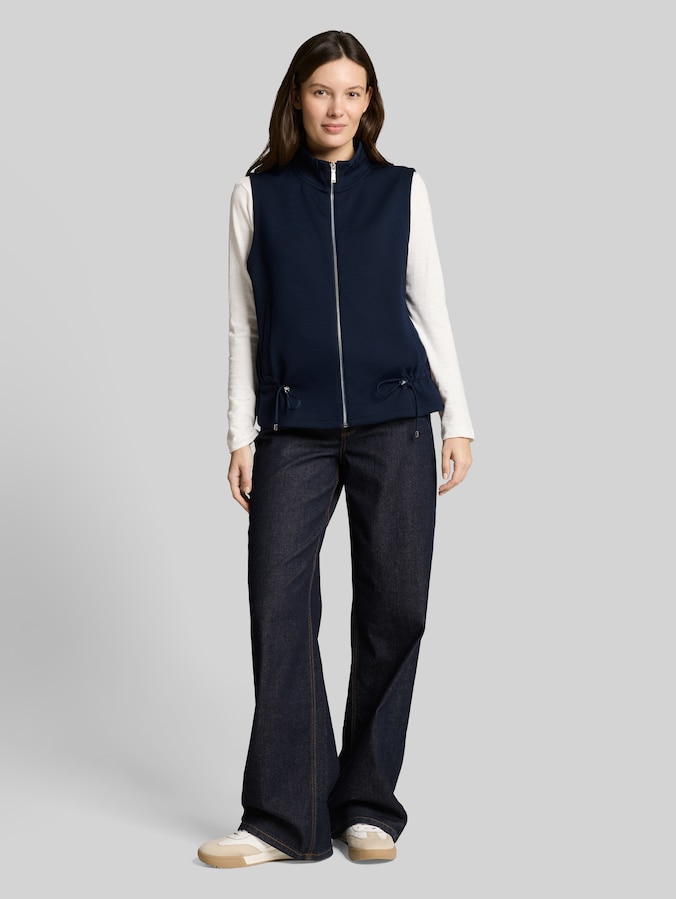 Scuba sweatvest met opstaande kraag door Women, sky captain blue