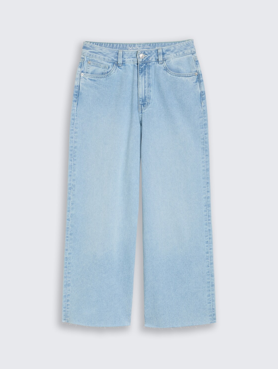 TTMIJA CULOTTE Jeans - Used Light Stone Blue Denim - Vorder-Produkt-Ansicht