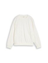 Ausgewählt, Loose Fit Sweatshirt mit Blumenmuster von Tom Tailor, weiß