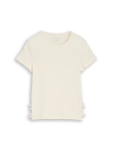 Ausgewählt, T-Shirt mit Schleifen-Details von Tom Tailor, weiß